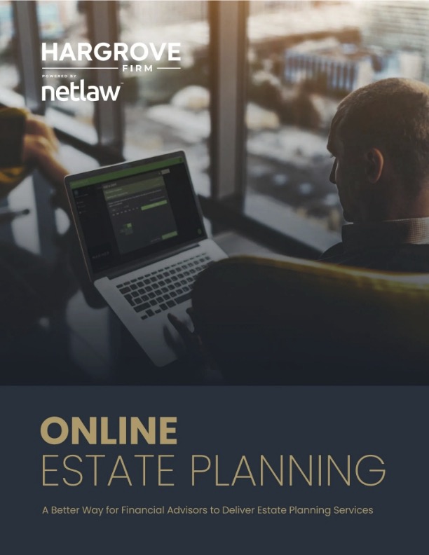 Man using laptop for online estate planning