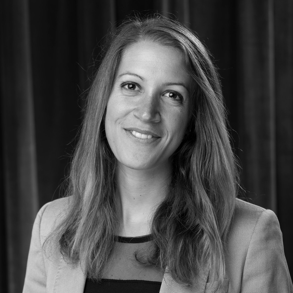 Black-and-white professional headshot of Clarysse Blanchard
